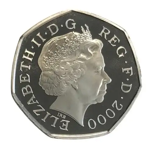 50p Coin Obverse 2000